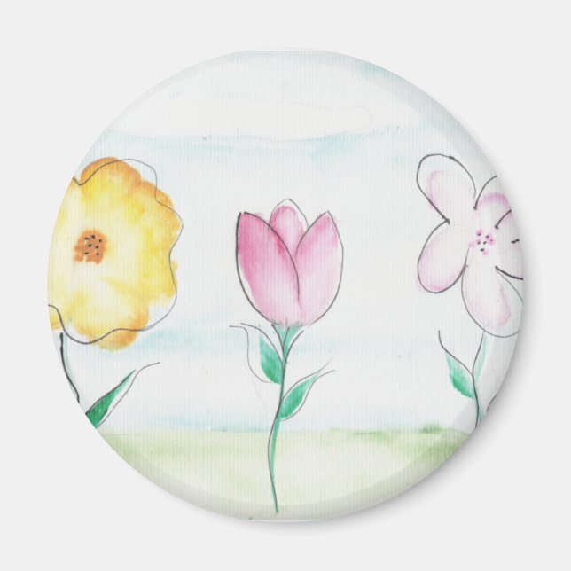 Malerische Blume Art Magnet (Vorne)