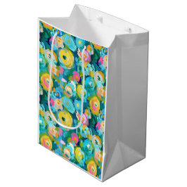 Malerische Blume Kunst Farben Sommer Blumenspass Mittlere Geschenktüte