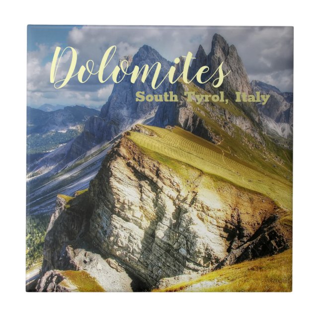 Malerische Dolomiten Südtirol Italien Fliese (Vorderseite)