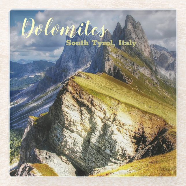 Malerische Dolomiten Südtirol Italien Glasuntersetzer (Vorderseite)