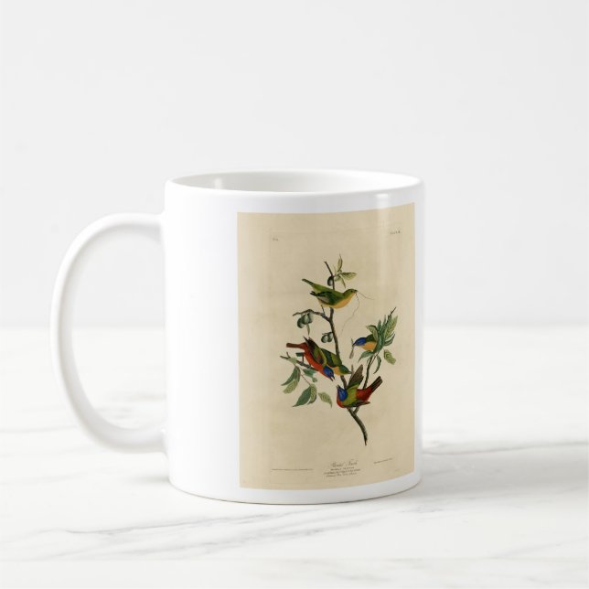Malerische Finch (Jagd) Audubons Vögel von Amerika Kaffeetasse (Links)