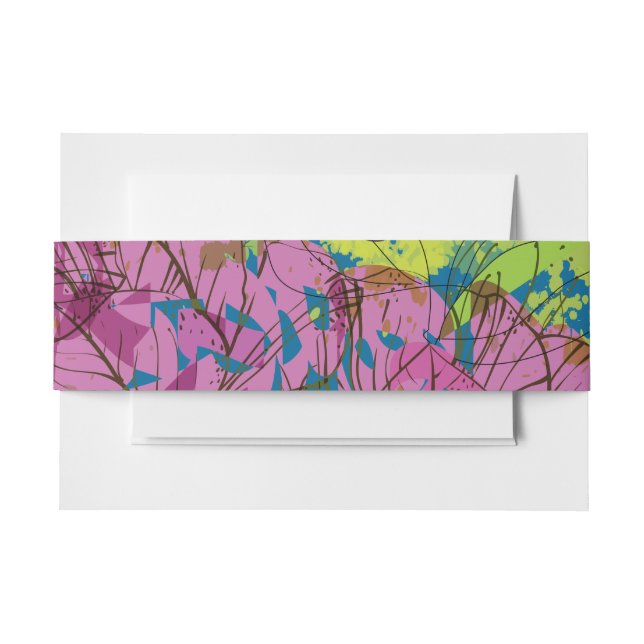 MALERISCHE FRÜHBLUMEN Bat Mitzvah Wrap Band (Vorderseite Beispiel)