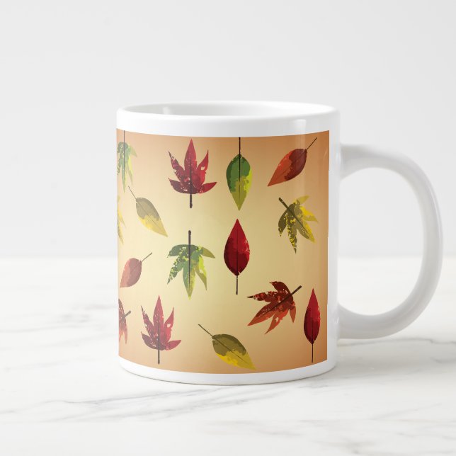 Malerische Herbstblätter Jumbo-Tasse (Rechts)