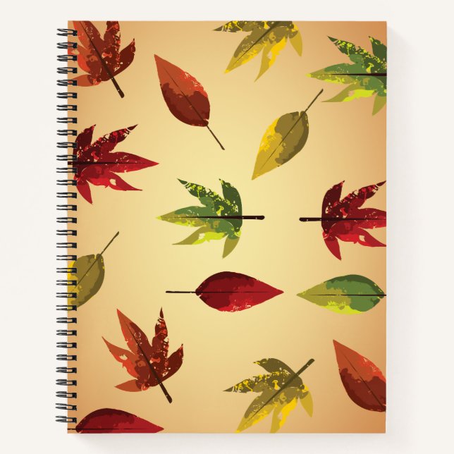 Malerische Herbstblätter Notizbuch (Vorderseite)