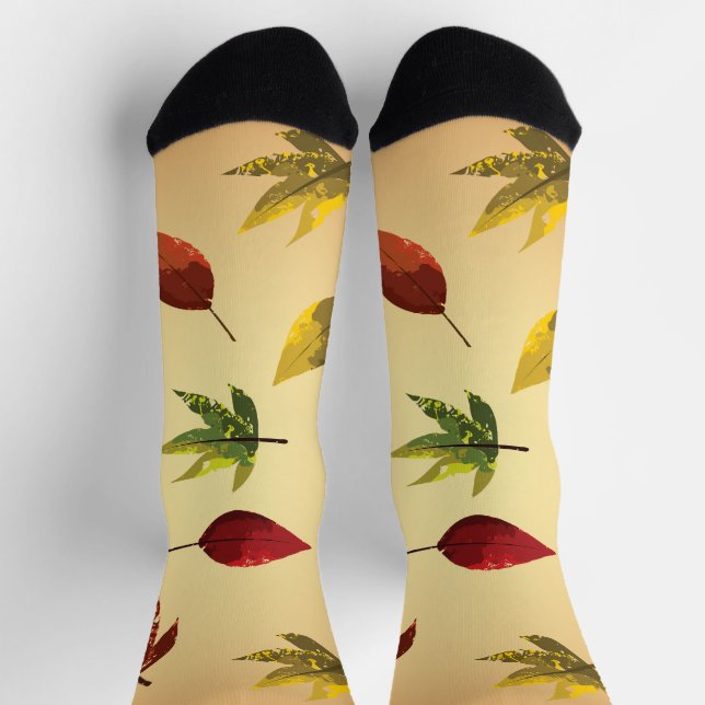 Malerische Herbstblätter Socken (Oben)