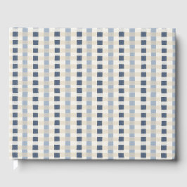 Malerische Küstenblaue Karo-Nahtlos-Muster Gästebuch