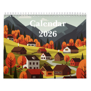 Malerische ländliche Landschaft Kalender