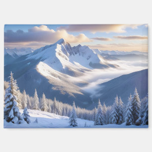 Malerische Landschaft Berge Winter Natur Ruhe Magnet