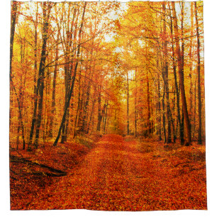 Malerische Landschaft des Herbstes Duschvorhang
