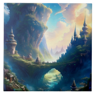 Malerische Landschaft Fünf Fliese