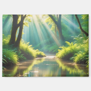 Malerische Landschaft Panoramafluss Natur Ruhe Magnet