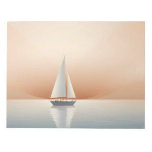 Malerische Landschaft Segeln Sonnenuntergang Hinte Notizblock