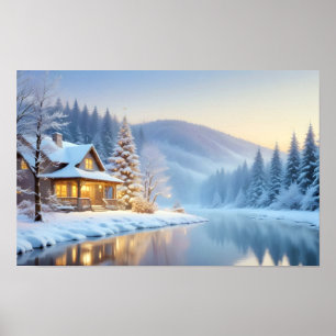 Malerische Landschaft Tal Natur Stille Poster