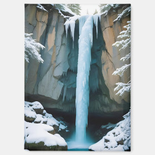 Malerische Landschaft Wald Wasserfall Natur Ruhe Magnet