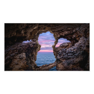 Malerische Meereslandschaft, eingerahmt von einer Fotodruck