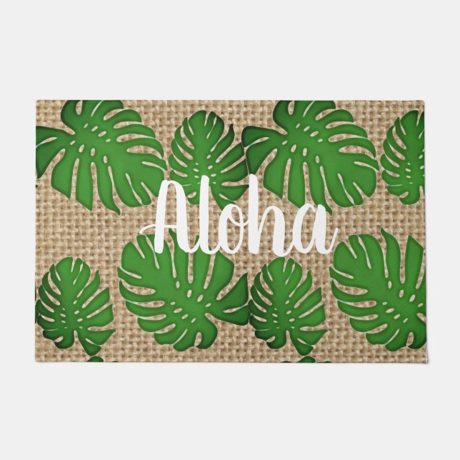 Malerische Monstera - Aloha Fußmatte (Vorderseite)