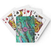 Malerische Paua Initial Spielkarten