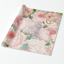 Malerische Retro-Rosen Flieder Blumen Frühlingsmus