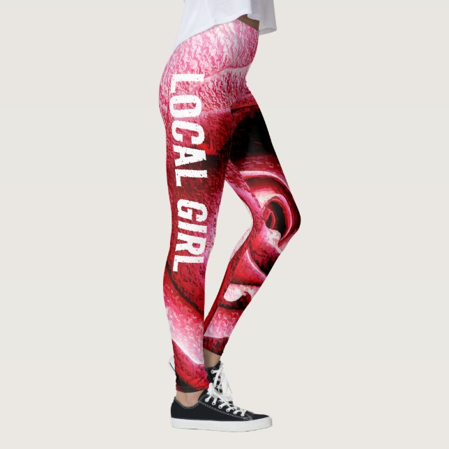 MALERISCHE ROSE LOKALE MÄDCHEN LEGGINGS (Rechts)