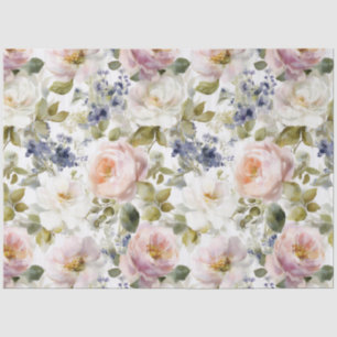 Malerische Rose und Blume Seidenpapier