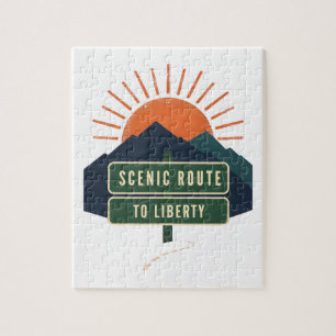 Malerische Route zur Liberty-Puzzle