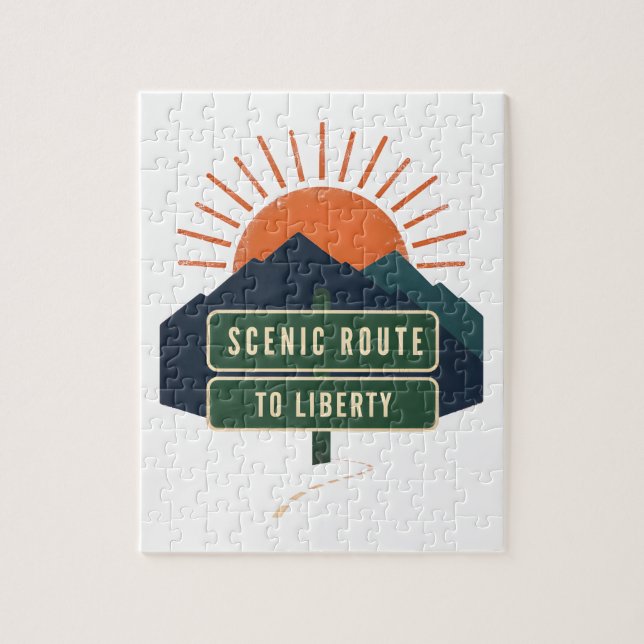 Malerische Route zur Liberty-Puzzle (Vertikal)