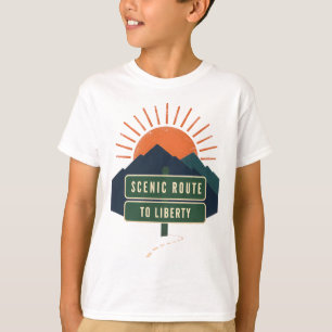 Malerische Route zur Liberty T-Shirts