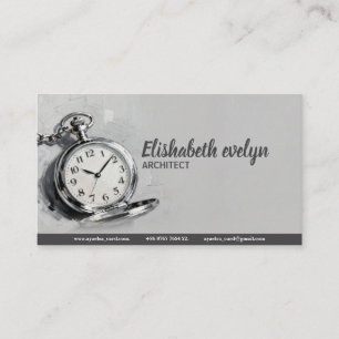Malerische silberne Taschenuhr gf678 Visitenkarte