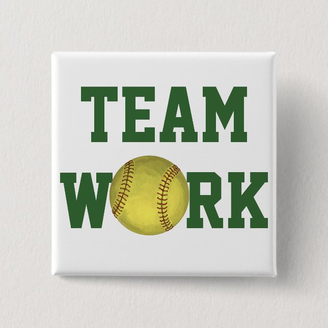 Malerische Softball-Kunst Button (Vorderseite)