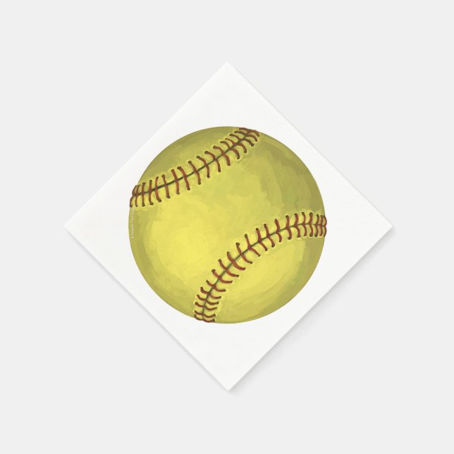 Malerische Softball-Kunst Serviette (Ecke)