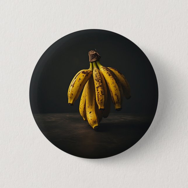 Malerische stehende Bananen Button (Vorderseite)
