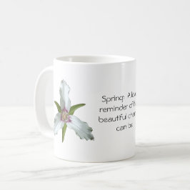 Malerische Trillium Spring Wildblume Kaffee Tasse