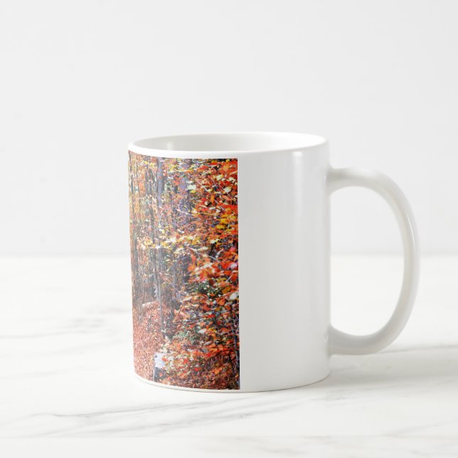 Malerische Waldspazierweg Wasserfarbengeschenke Kaffeetasse (Rechts)