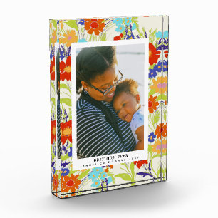 Malerische Wildblume rahmen Muttertagsgeschenk Fotoblock