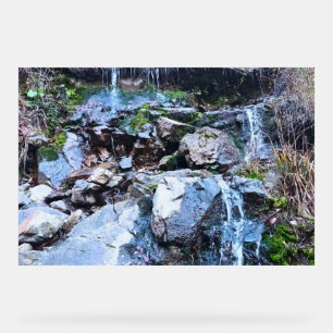 Malerischer Bergwasserfall - Wilde Natur Rumänien Acrylschild