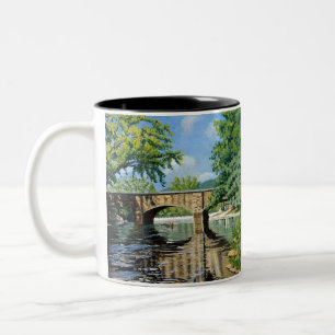 Malerischer Blick auf Missouri-Forellenbach-Angeln Zweifarbige Tasse