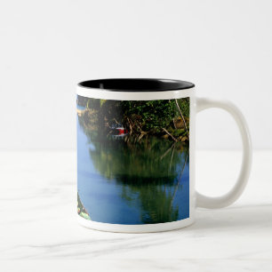 Malerischer Fluss nahe Ocho Rios in Jamaika Zweifarbige Tasse