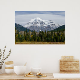 Malerischer Kanadischer Berg, Berg Robson Poster