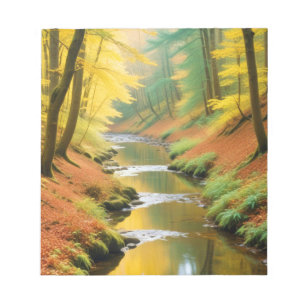 Malerischer Landschaftswald Natur Ruhe Notizblock