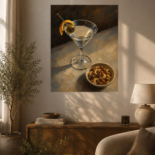 Malerischer Martini-Cocktail  Poster