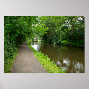 Malerischer Rochdale-Kanalweg in Luddendenfoot Poster