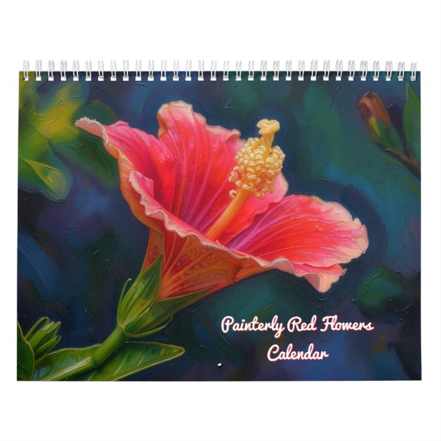 Malerischer Roter Blumenkalender Kalender (Titelbild)