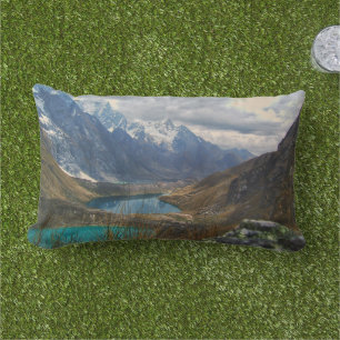 Malerisches Alpengebirge Foto Kissen Für Draußen