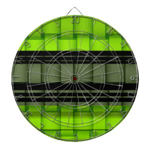 Malerisches Design aus Korbweide, schwarz und grü Dartscheibe