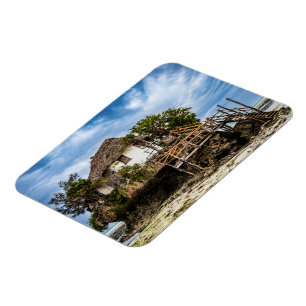 Malerisches Haus auf einem tropischen Korallenriff Magnet