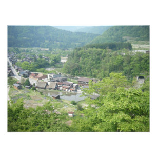 Malerisches japanisches Bergdorf Fotodruck