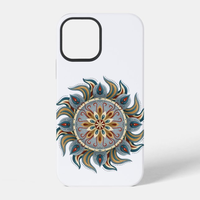 Malerisches Mandala iPhone 12 Hülle (Rückseite)