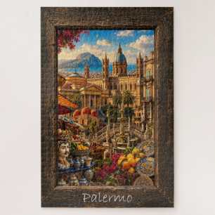 Malerisches Palermo Sizilien Farbige Architektur u