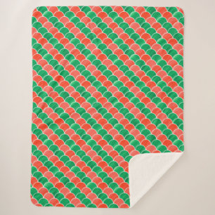 Malerisches Rotgrünes Weihnachtsmuster Sherpadecke
