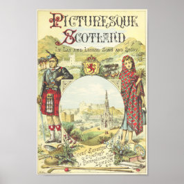 Malerisches Schottland - Vintage Illustration Poster
